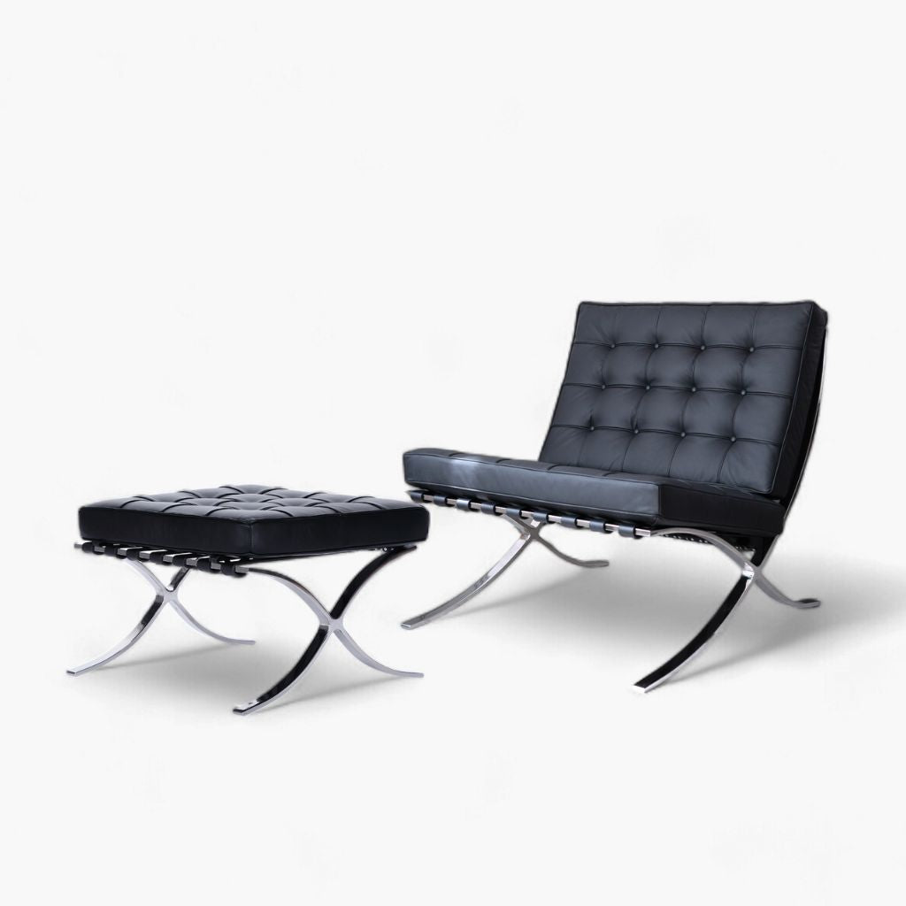 Barcelona Chair 1Seat Black Set / バルセロナチェア シングル