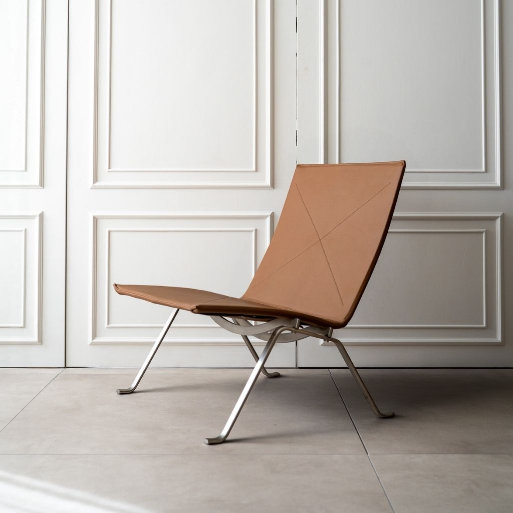 美品 PK22 イージーチェア ブラウン ポール・ケアホルム 本革 PK22 EASY CHAIR Brown / PK22 イージーチェア ブラウン ポール