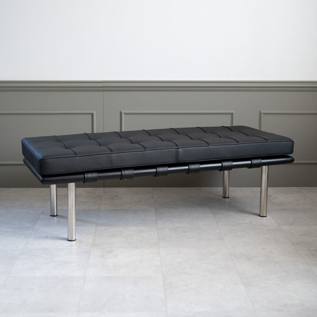 Barcelona Bench 2Seats M-size Black (Black Wood) / バルセロナ 