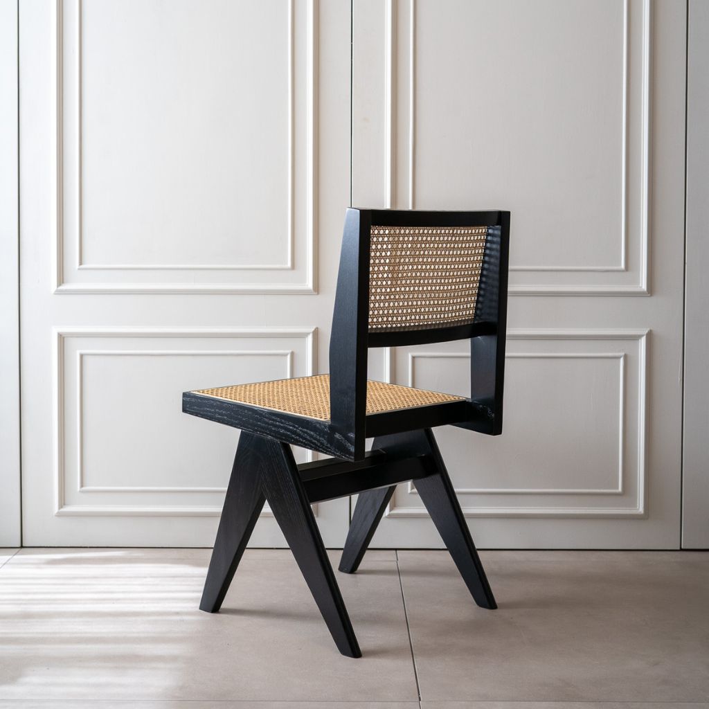 Armless Dining Chair PH25 Black / アームレスダイニングチェア PH25 ブラック ピエール・ジャンヌレ – KuHoN