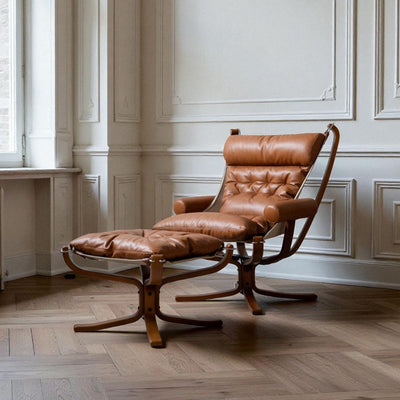 Falcon Armchair Wood Frame Oil-Leather / ファルコンアームチェア ウッドフレーム オイルレザー