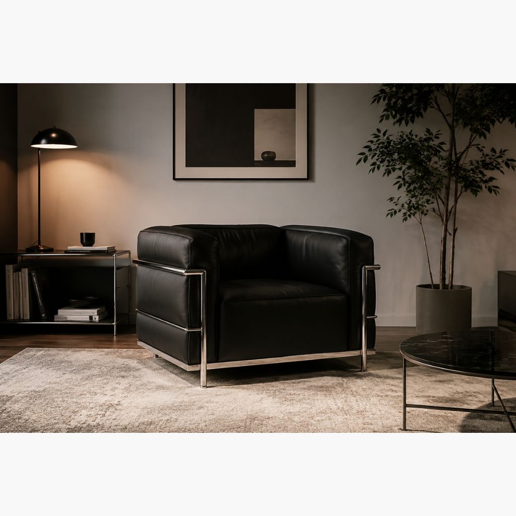 LC3 1Seat Sofa Black / LC3シングルソファ ブラック色 ル