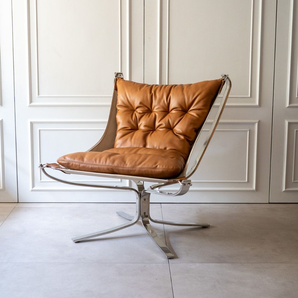 Falcon Chair Wood Frame Oil-Leather Set / ファルコンチェア