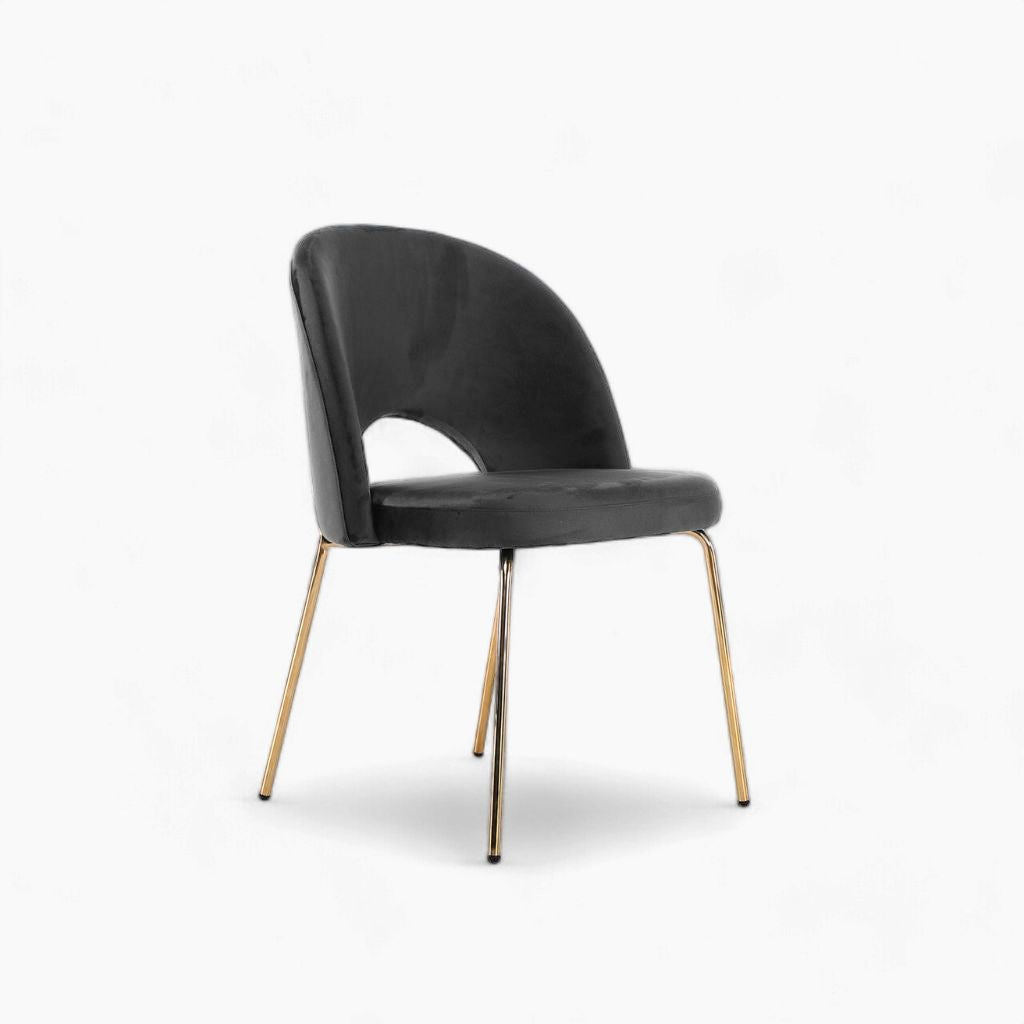 Petal Dining Chair (Gold Frame) Dark Gray / ペタルダイニングチェア（ゴールドフレーム） ダークグレー色