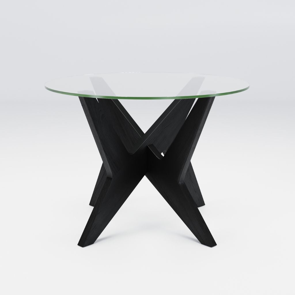 Cross Round Table Black / クロスラウンドテーブル ブラック