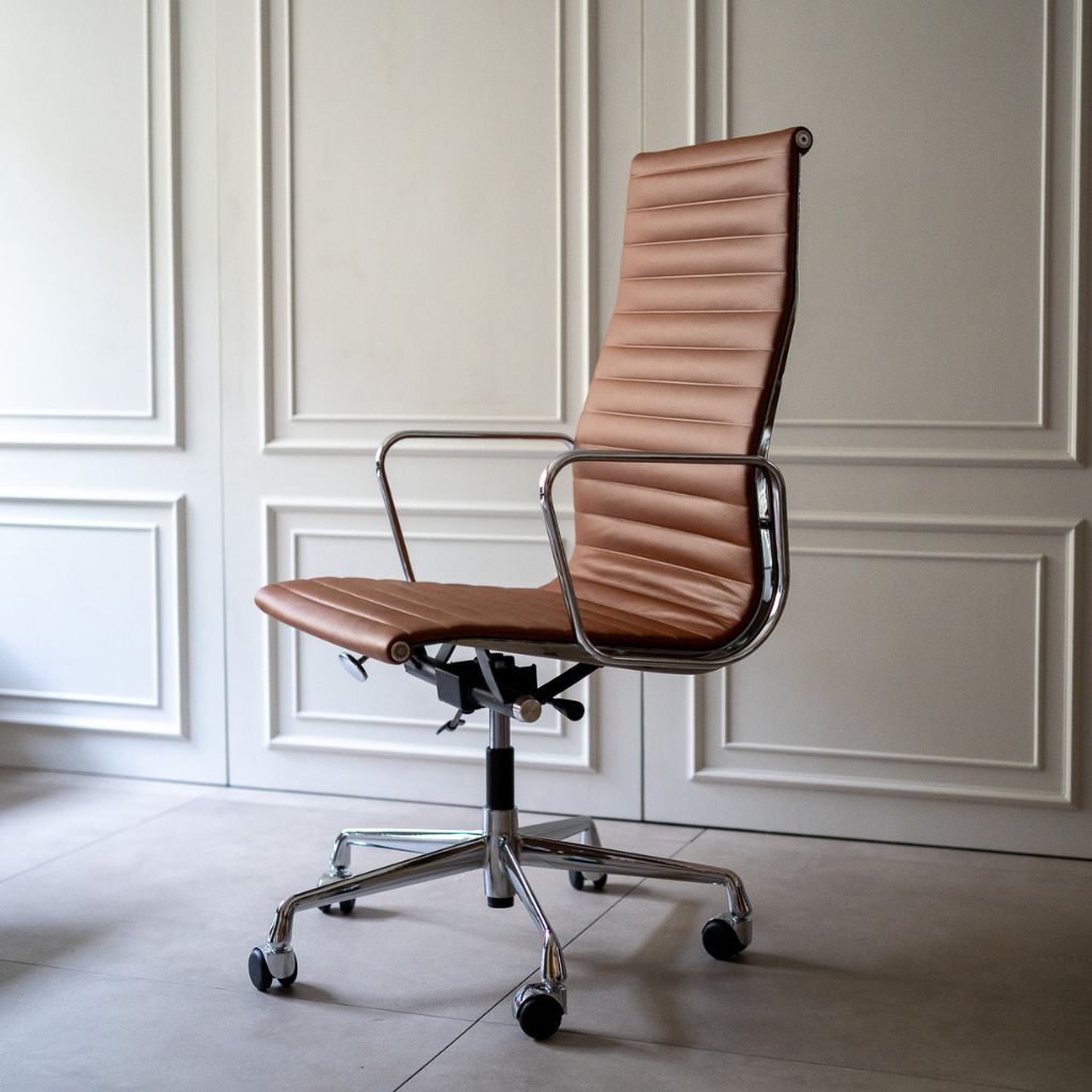 Executive Flat Chair High Brown / エグゼクティブ フラットチェア ハイ ブラウン アルミナムチェア