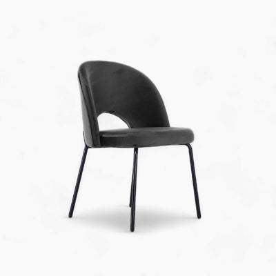 Petal Dining Chair (Black Frame) Dark Gray / ペタルダイニングチェア（ブラックフレーム） ダークグレー色