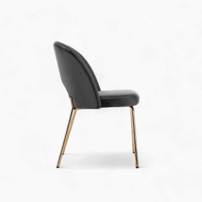 Petal Dining Chair (Gold Frame) Dark Gray / ペタルダイニングチェア（ゴールドフレーム） ダークグレー色