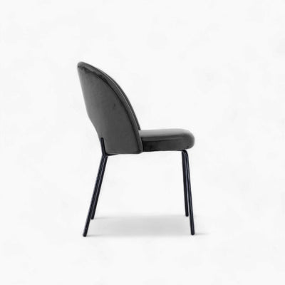 Petal Dining Chair (Black Frame) Dark Gray / ペタルダイニングチェア（ブラックフレーム） ダークグレー色