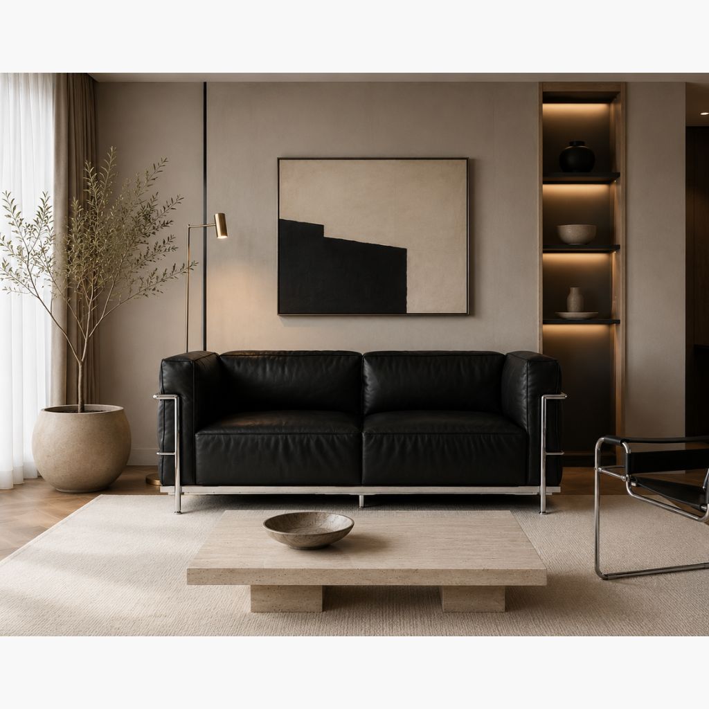LC3 2Seats Sofa Black / LC3 ダブルソファ ブラック色 ル