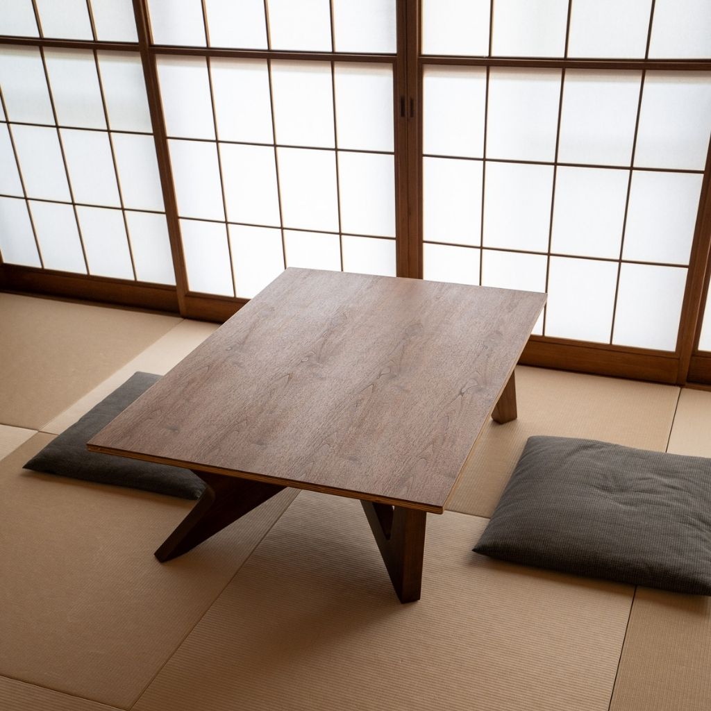 Cross Coffee Table Wood-Top Brown  / クロスコーヒーテーブル 木製天板 ブラウン