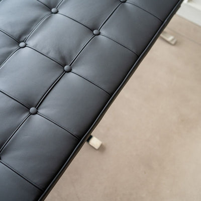 【Outlet】Barcelona 2 seater ottoman Black / 【アウトレット】バルセロナ 2シーター オットマン ブラック ミース・ファン・デル・ローエ