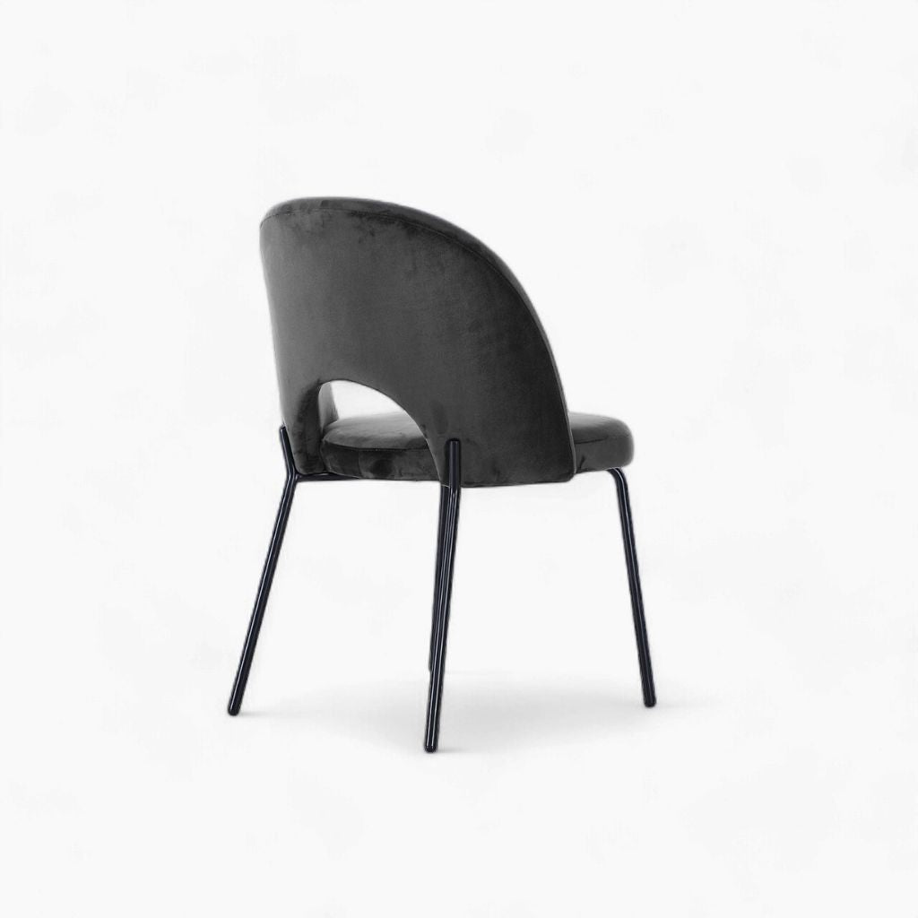 Petal Dining Chair (Black Frame) Dark Gray / ペタルダイニングチェア（ブラックフレーム） ダークグレー色