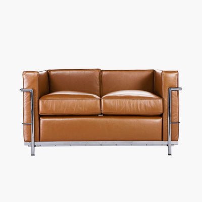 LC2 2 Seats Sofa Oil-Leather Tan / LC2 ダブルソファ オイルレザー タン色 ル・コルビュジエ