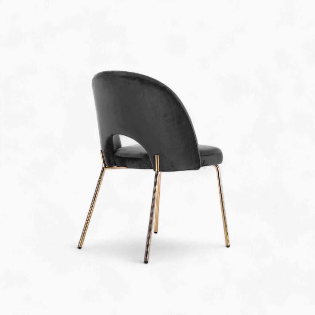 Petal Dining Chair (Gold Frame) Dark Gray / ペタルダイニングチェア（ゴールドフレーム） ダークグレー色