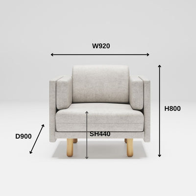 Personal Sofa 1Seat Light Gray / パーソナルソファ シングル ライトグレー