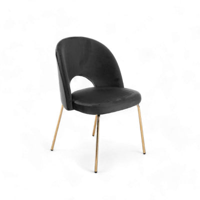 Petal Dining Chair (Gold Frame) Dark Gray / ペタルダイニングチェア（ゴールドフレーム） ダークグレー色