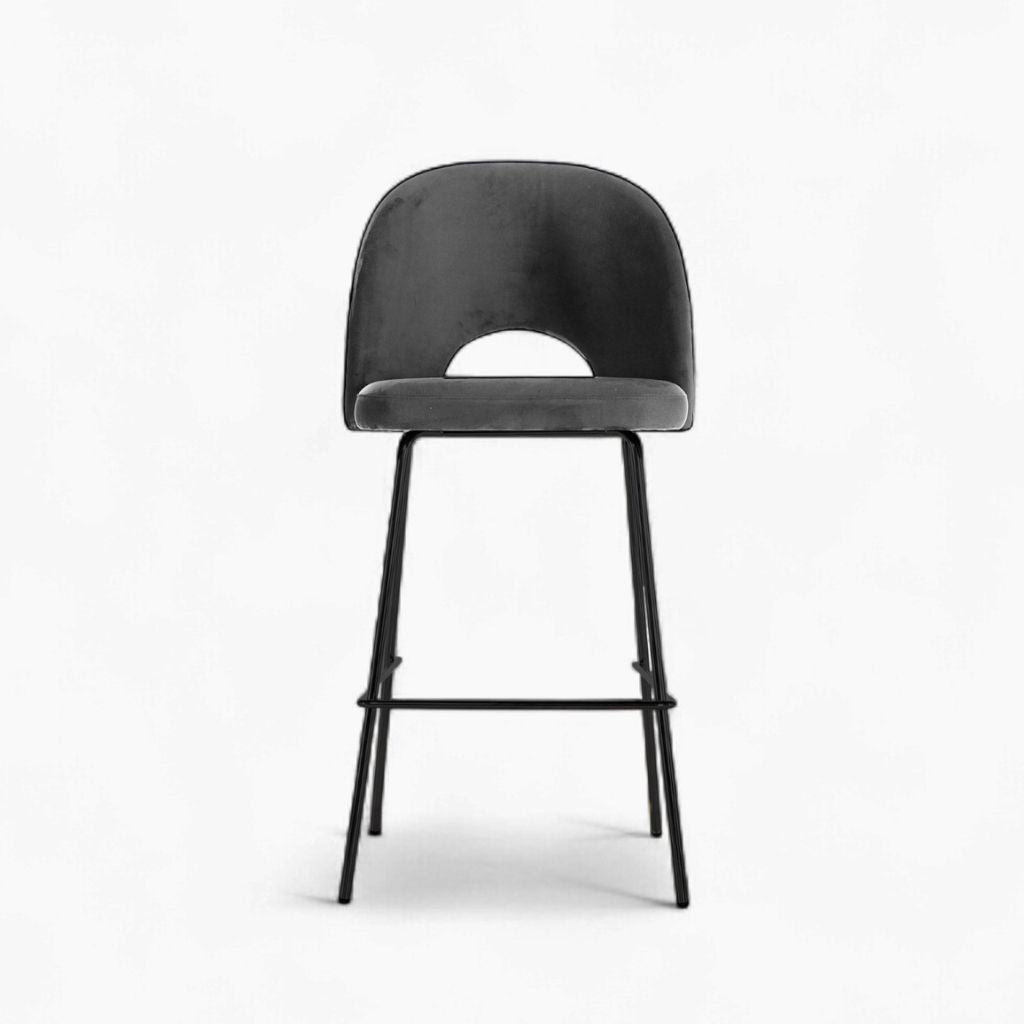 Petal Bar Chair (Black Frame) Dark Gray / ペタルバーチェア（ブラックフレーム） ダークグレー色