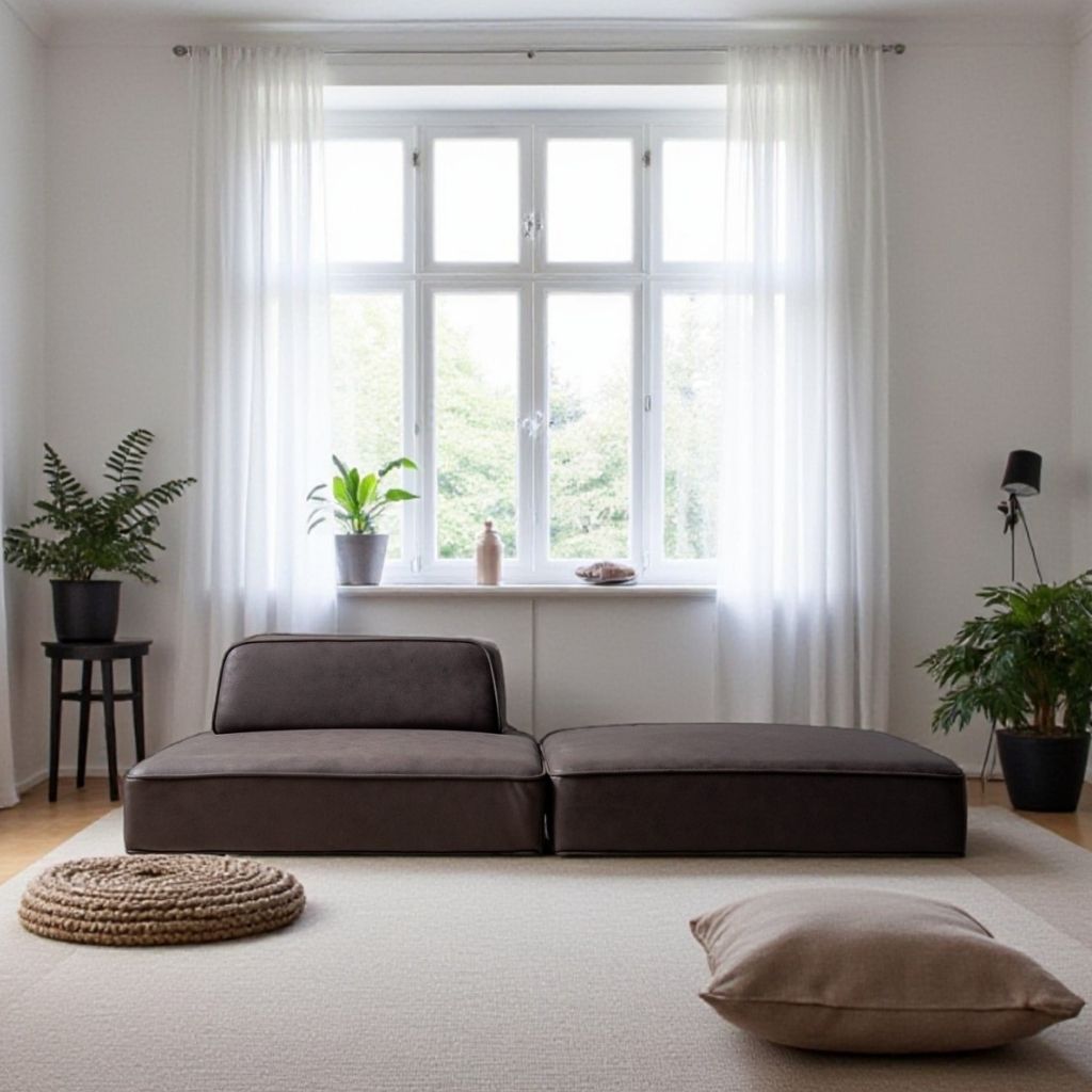 Grida Sofa Low Brown - Flat Unit / グリーダソファ ロー 脚なし ブラウン - 背もたれなし