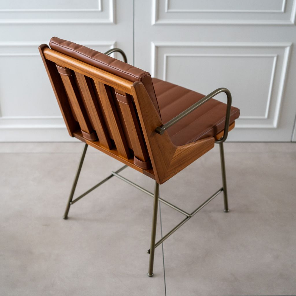 Karak Arm Chair Brown 2pcs /  カラックアームチェア ブラウン 2脚セット