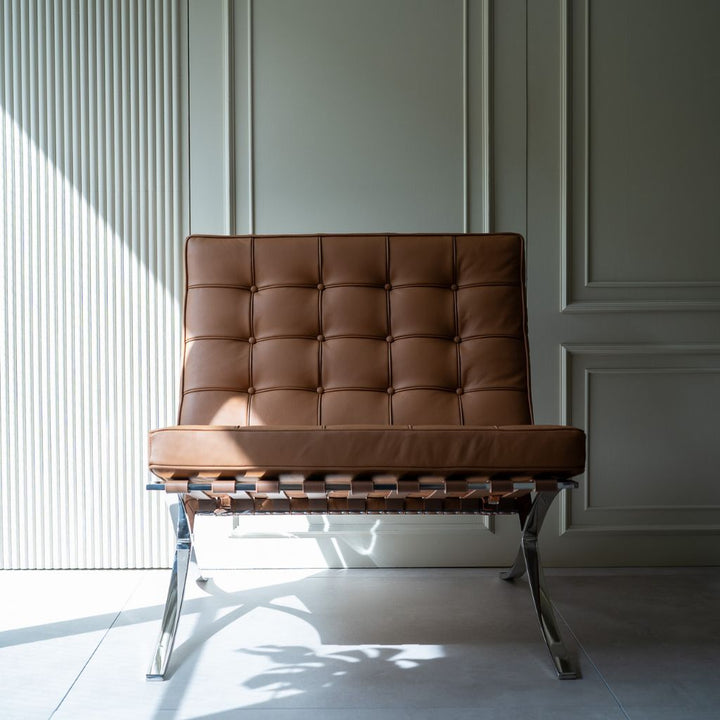 Barcelona Chair 1Seat Brown / バルセロナチェア シングル ブラウン色