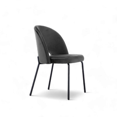 Petal Dining Chair (Black Frame) Dark Gray / ペタルダイニングチェア（ブラックフレーム） ダークグレー色