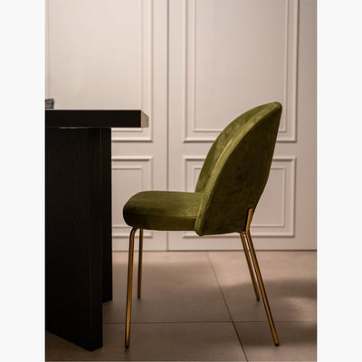 Petal Dining Chair (Gold Frame) Olive Green / ペタルダイニングチェア（ゴールドフレーム） オリーブグリーン色