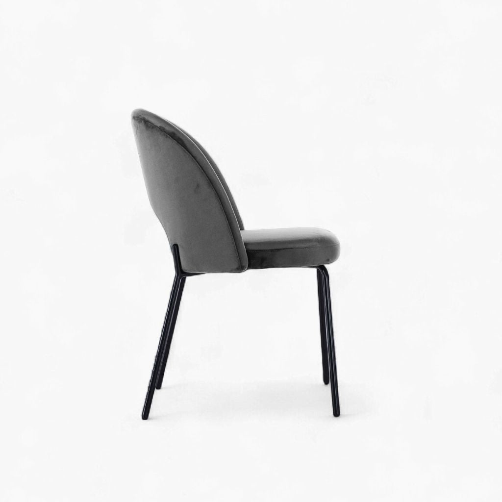 Petal Dining Chair (Black Frame) Dark Gray / ペタルダイニングチェア（ブラックフレーム） ダークグレー色