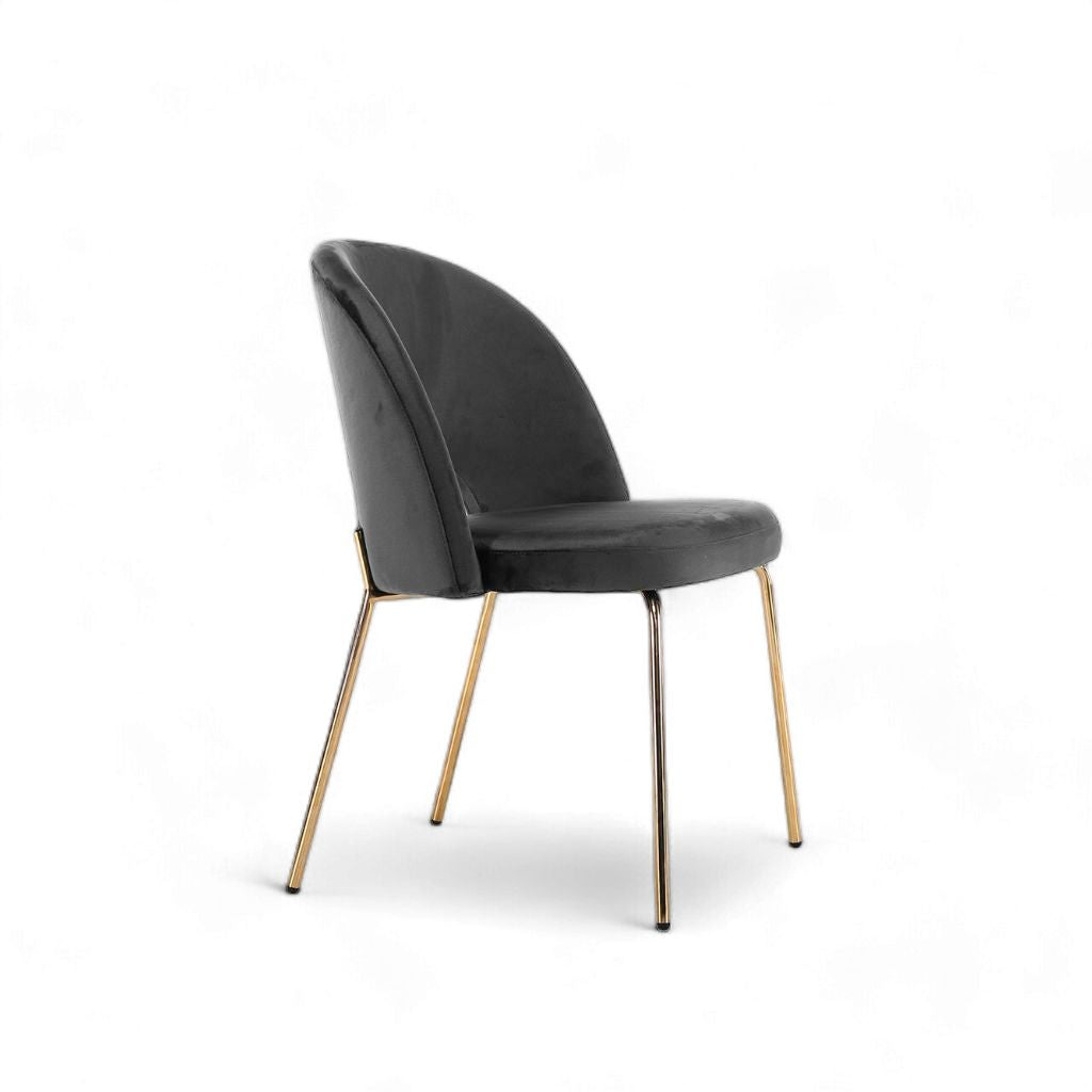 Petal Dining Chair (Gold Frame) Dark Gray / ペタルダイニングチェア（ゴールドフレーム） ダークグレー色