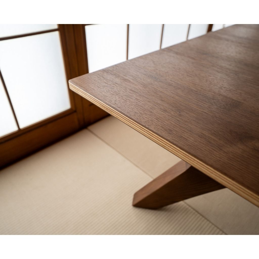 Cross Coffee Table Wood-Top Brown  / クロスコーヒーテーブル 木製天板 ブラウン