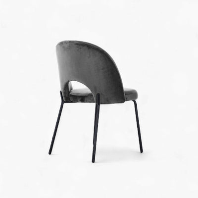 Petal Dining Chair (Black Frame) Dark Gray / ペタルダイニングチェア（ブラックフレーム） ダークグレー色