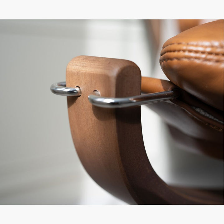 Falcon Armchair Wood Frame Oil-Leather Brown / ファルコンアーム
