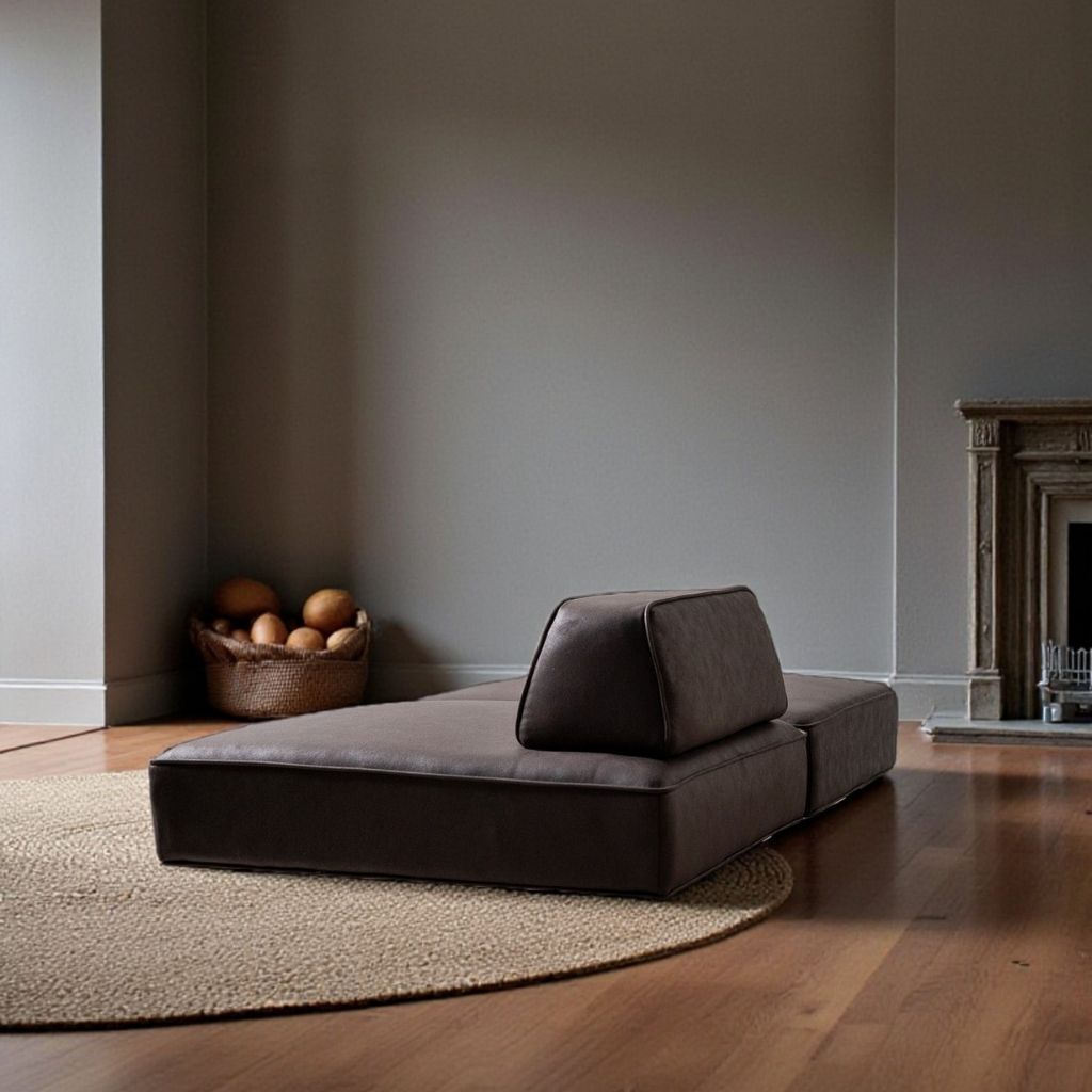 Grida Sofa Low Brown - Flat Unit / グリーダソファ ロー 脚なし ブラウン - 背もたれなし