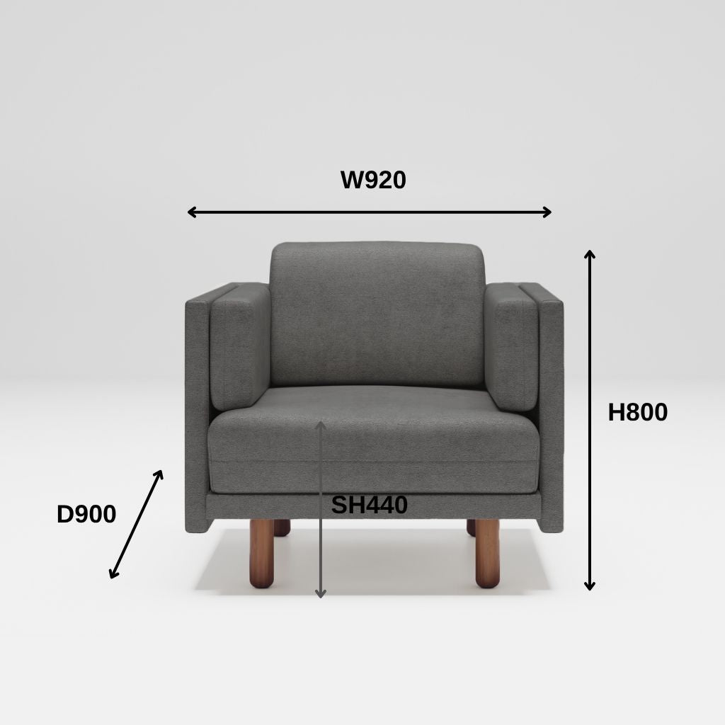 Personal Sofa 1Seat Dark Gray / パーソナルソファ シングル ダークグレー
