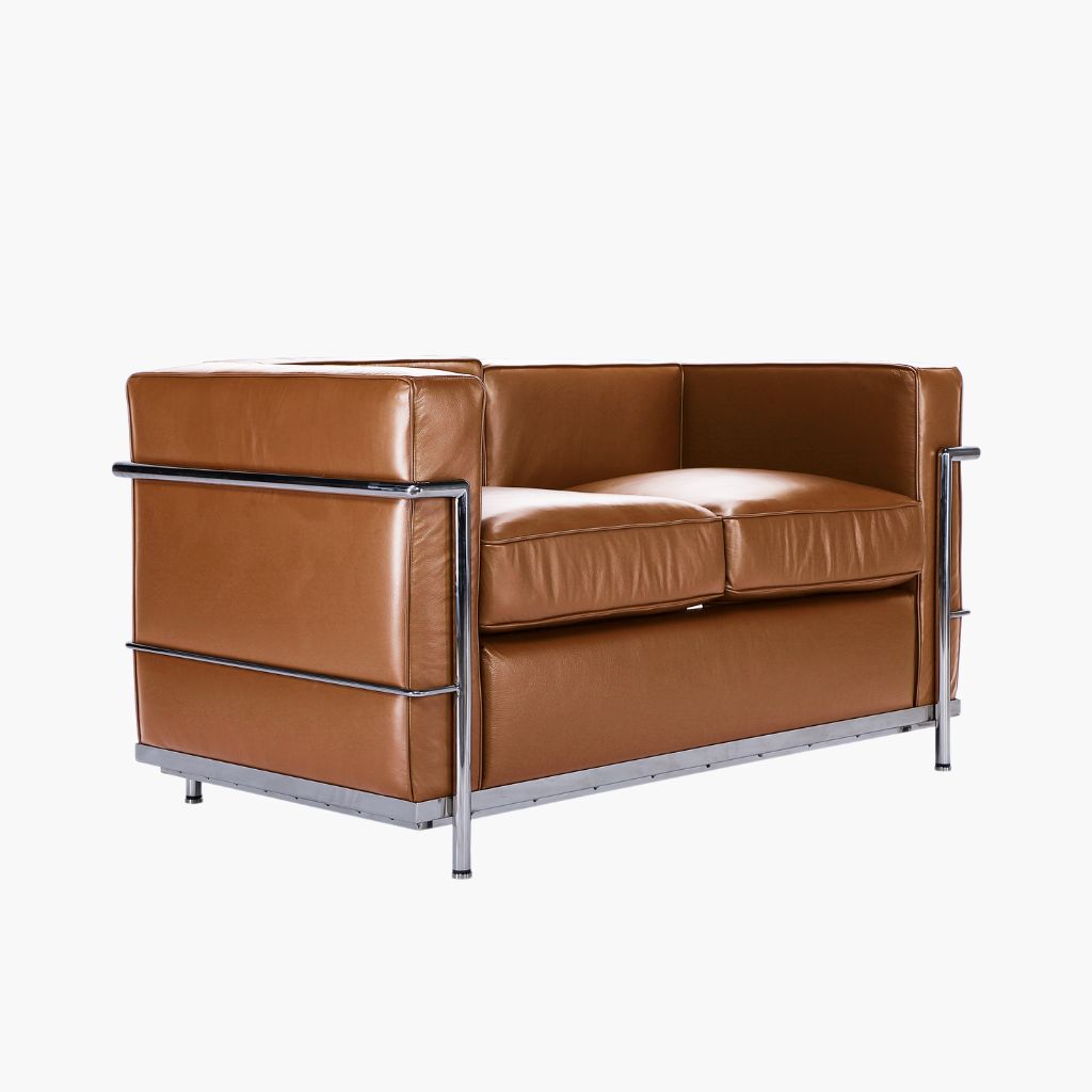 LC2 2 Seats Sofa Oil-Leather Tan / LC2 ダブルソファ オイルレザー タン色 ル・コルビュジエ