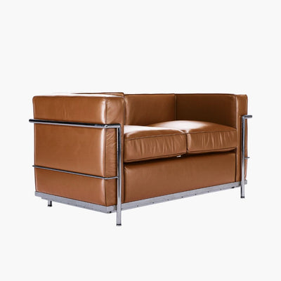 LC2 2 Seats Sofa Oil-Leather Tan / LC2 ダブルソファ オイルレザー タン色 ル・コルビュジエ