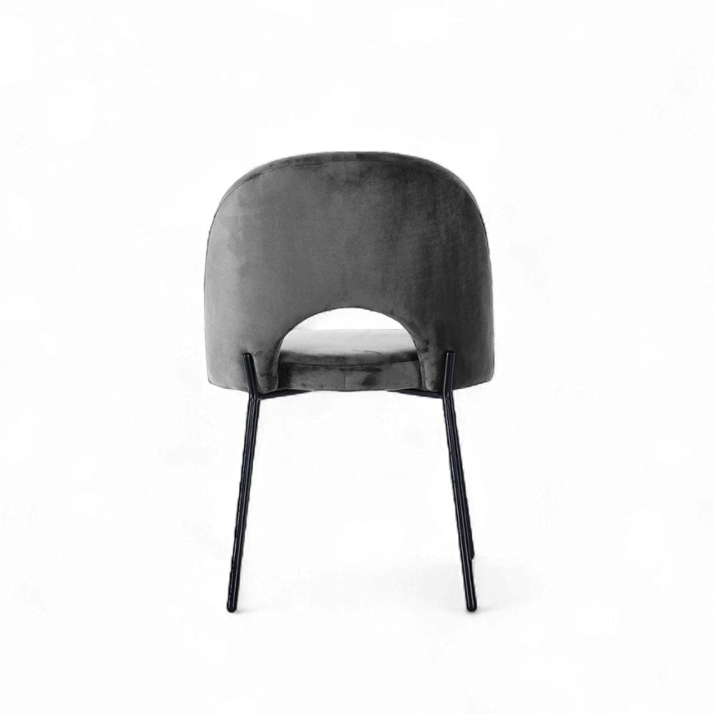 Petal Dining Chair (Black Frame) Dark Gray / ペタルダイニングチェア（ブラックフレーム） ダークグレー色