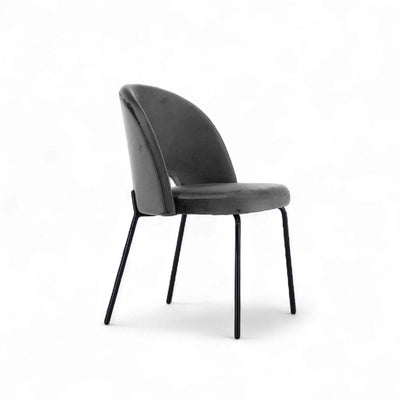 Petal Dining Chair (Black Frame) Dark Gray / ペタルダイニングチェア（ブラックフレーム） ダークグレー色