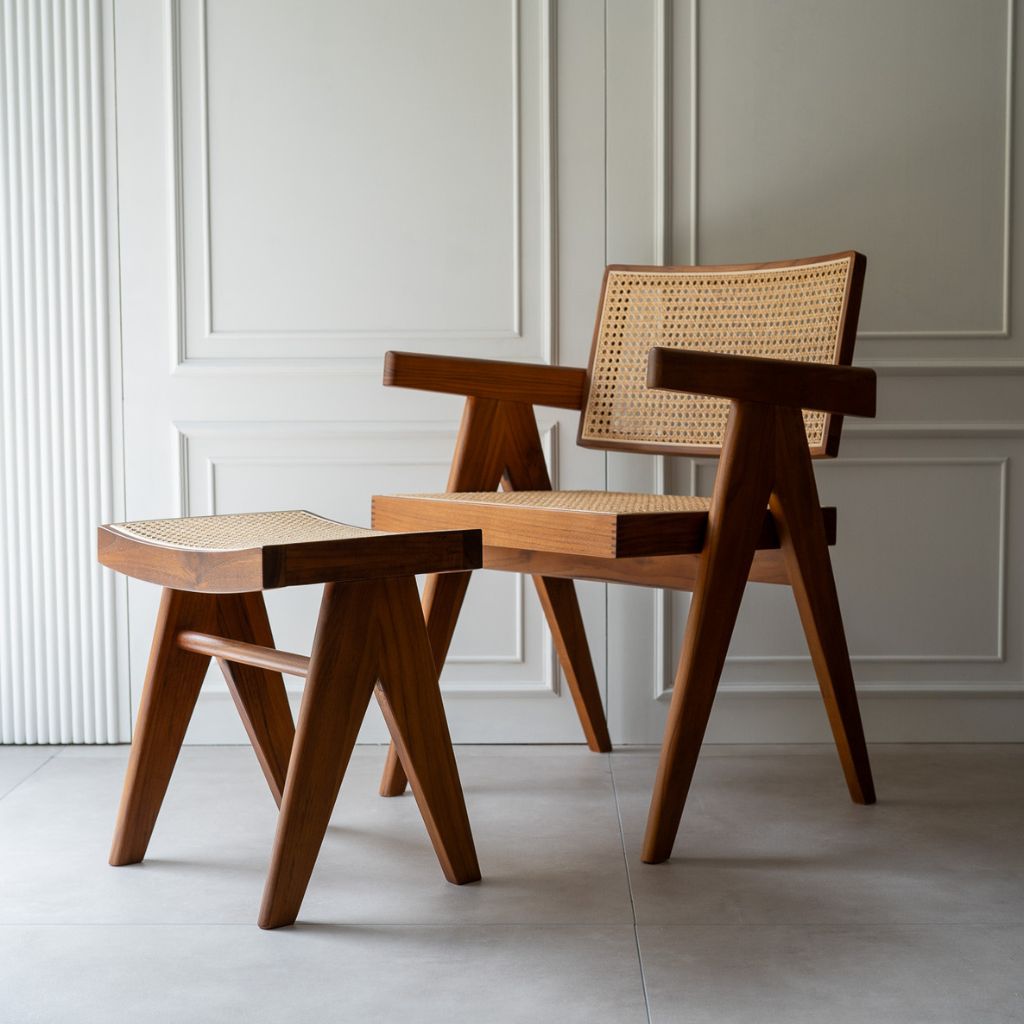 PH34 Low Stool Teak / PH34 ロースツール チーク ピエール・ジャンヌレ – KuHoN