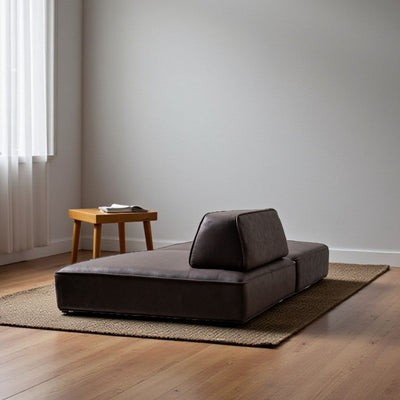 Grida Sofa Low Brown - Flat Unit / グリーダソファ ロー 脚なし ブラウン - 背もたれなし