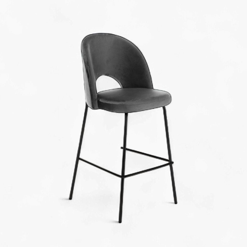 Petal Bar Chair (Black Frame) Dark Gray / ペタルバーチェア（ブラックフレーム） ダークグレー色