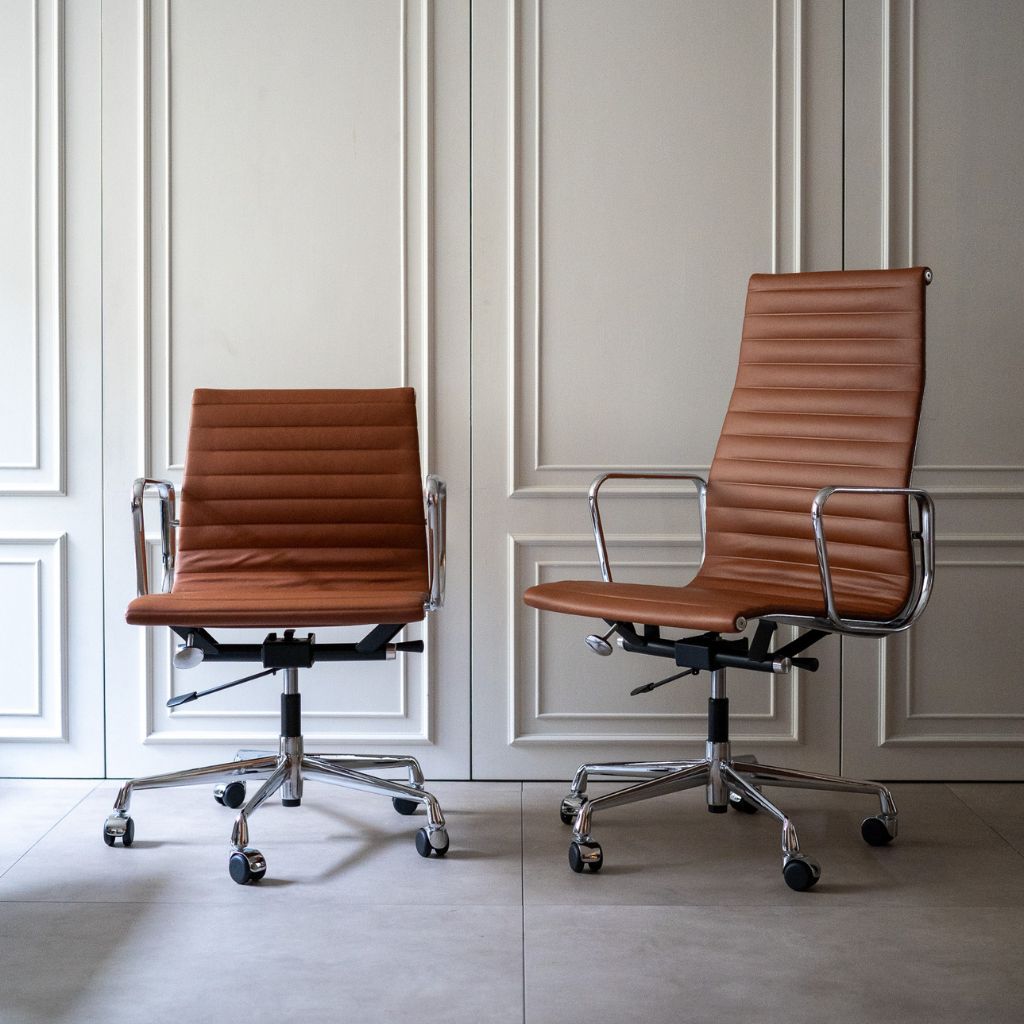 Executive Flat Chair High Brown / エグゼクティブ フラットチェア ハイ ブラウン アルミナムチェア