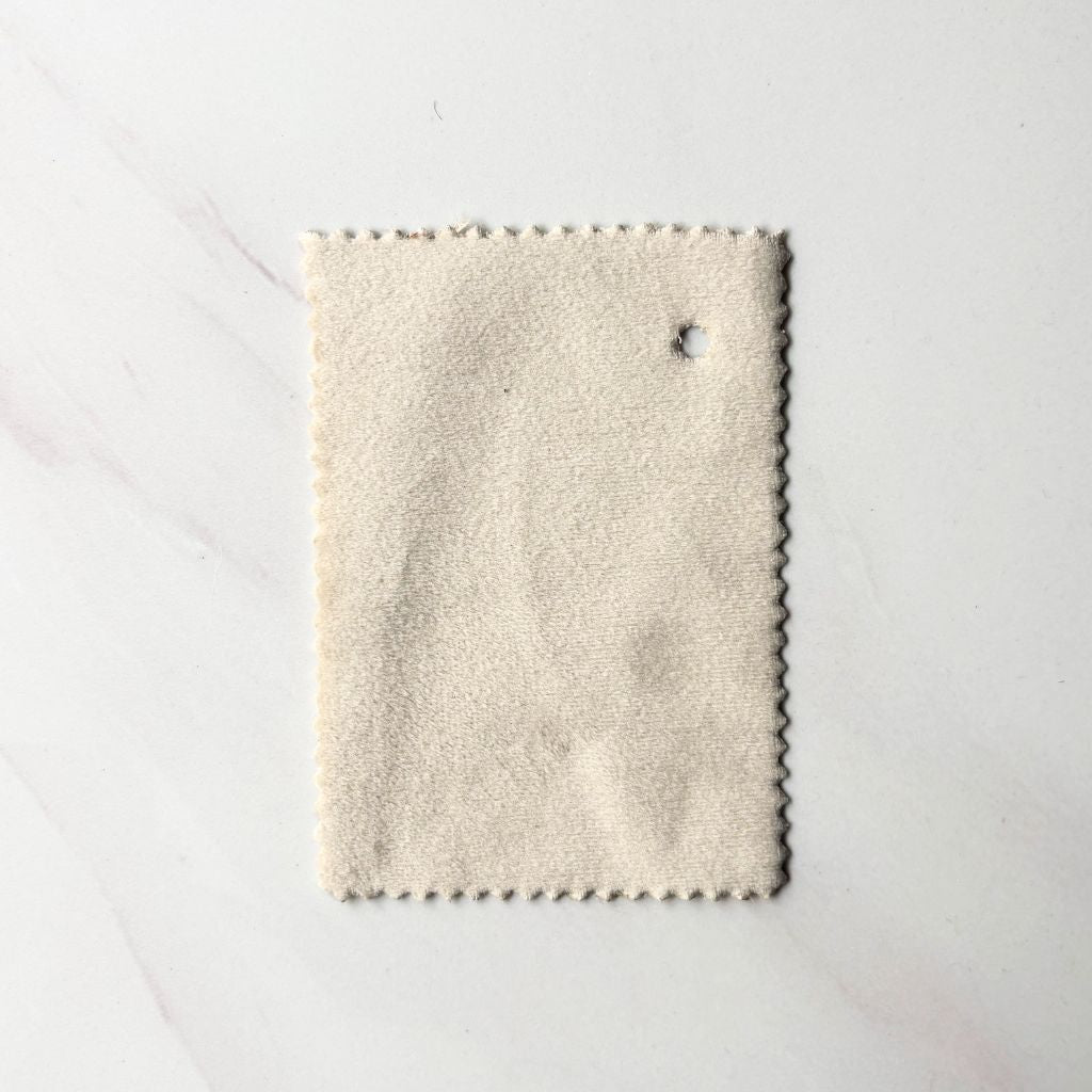 Velvet Sample White Ivory / ベルベット生地 サンプル ホワイトアイボリー色