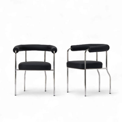 Center Arm Chair Black 2pcs / センターアームチェア ブラック 2脚セット
