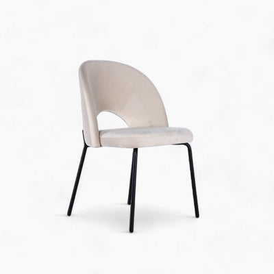 Petal Dining Chair (Black Frame) White Ivory / ペタルダイニングチェア（ブラックフレーム） ホワイトアイボリー色