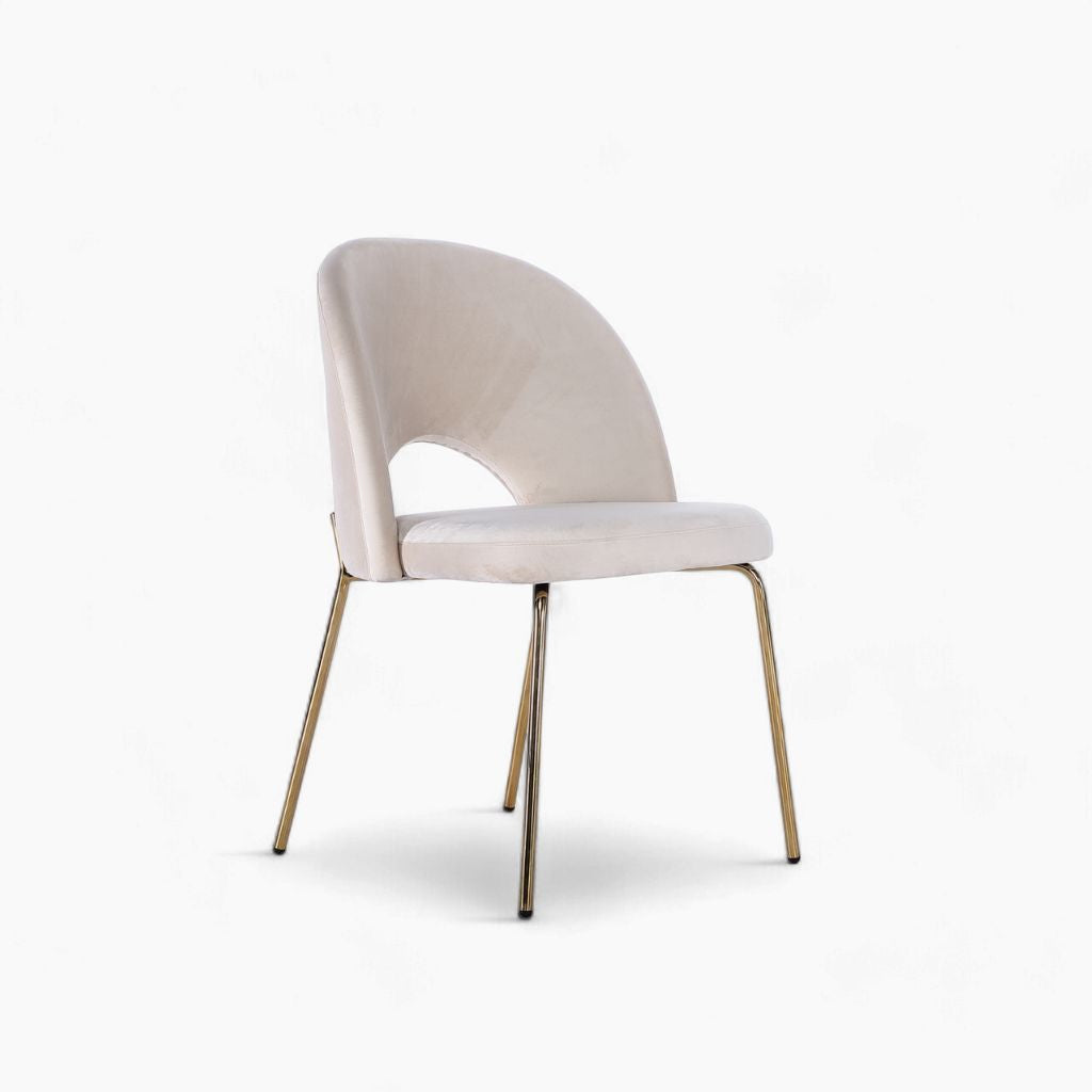 Petal Dining Chair (Gold Frame) White Ivory / ペタルダイニングチェア（ゴールドフレーム） ホワイトアイボリー色