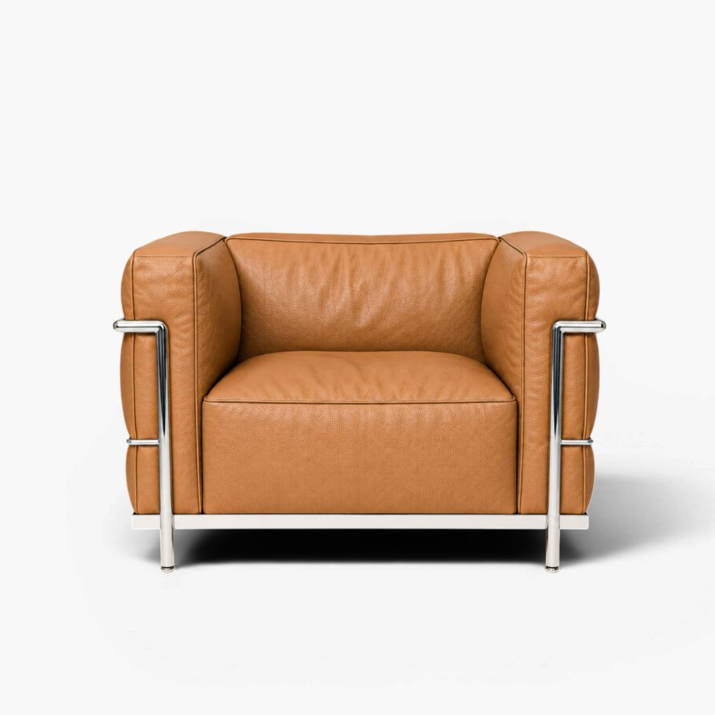 【最終価格】ル・コルビジュエ LC3 ブラウン　1人掛ソファー LC3 1Seat Sofa Brown / LC3シングルソファ ブラウン色 ル