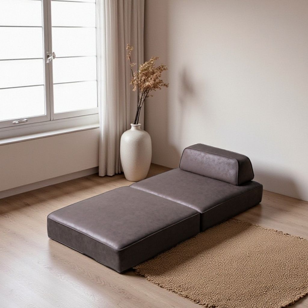 Grida Sofa Low Brown - Flat Unit / グリーダソファ ロー 脚なし ブラウン - 背もたれなし