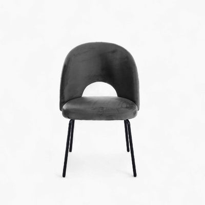 Petal Dining Chair (Black Frame) Dark Gray / ペタルダイニングチェア（ブラックフレーム） ダークグレー色