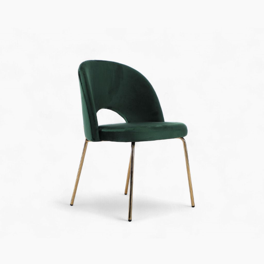 Petal Dining Chair (Gold Frame) Dark Green / ペタルダイニングチェア（ゴールドフレーム） ダークグリーン色